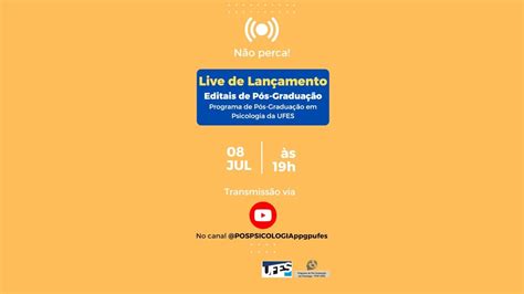 Live de lançamento Editais PPGP 03 e 04 2024 Mestrado e Doutorado