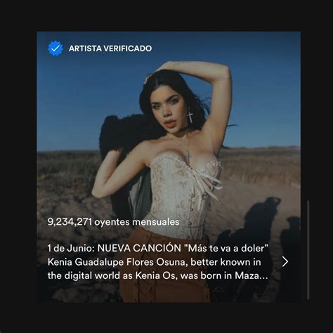 Kenia Report On Twitter Kenia Os Actualiza Su Banner En Spotify Y