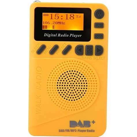 Radio De Poche Portable Dab P Radio Dab Dab Fm Rechargeable Avec Cran