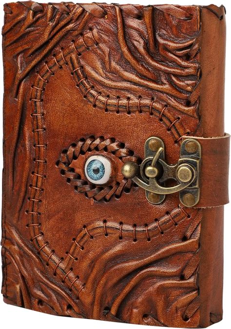 Hocus Pocus Book Of Spells Leather Journal Deckle Edge Paper Third Eye