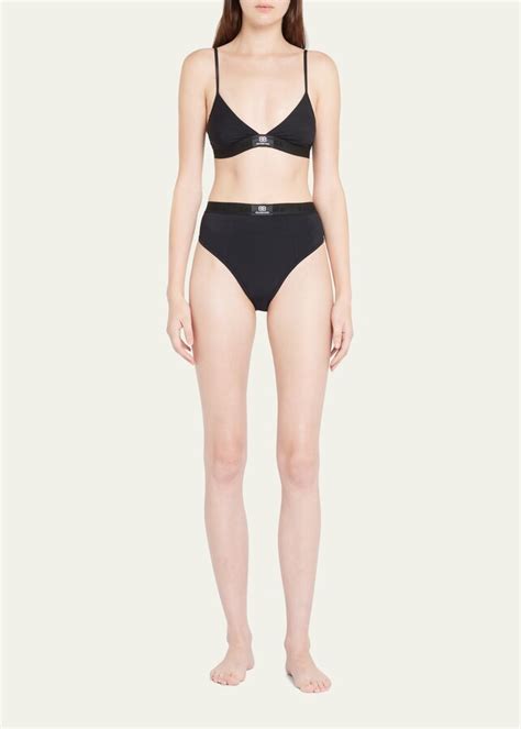 Balenciaga Two Piece Sporty Bikini Set W Logo Detail ShopStyle