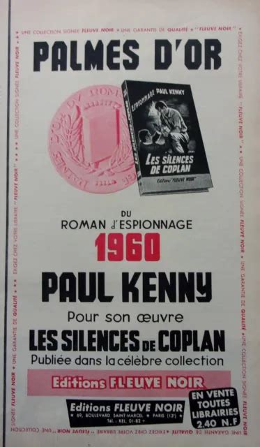 Publicite Advertising Edit Fleuve Noir Paul Kenny Annee Na