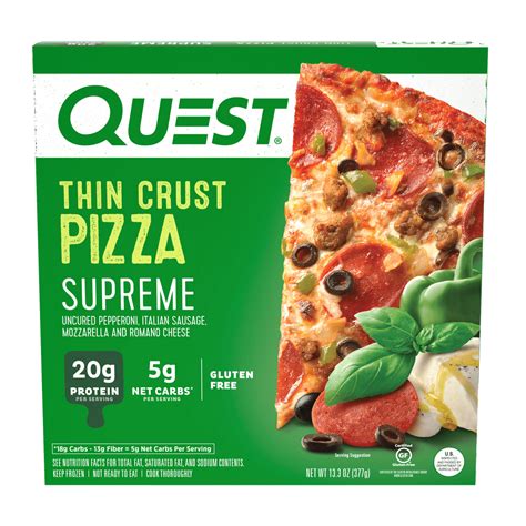 Quest Nutrition Thin Crust Pizza Supreme 133 Oz Frozen Walmart