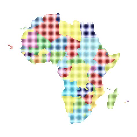 Premium Vector Africa Map Made From Halftone Dot Pattern