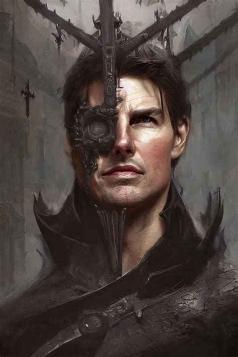 Portrait Of Tom Cruise As Inquisitor Of Holy Church Stable Diffusion