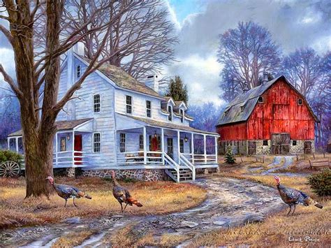 Chuck Pinson Romantic Painter Farm Paintings House Painting