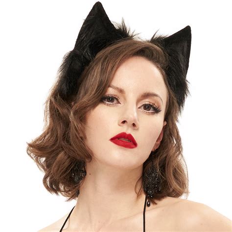 black sexy cat ears headband  devil fashion  dark store