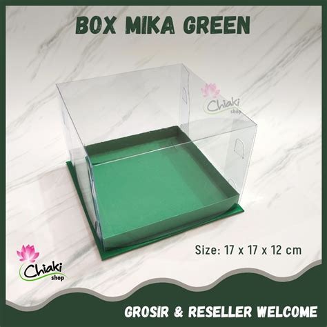 Jual Box Mika Alas Green X X Cupcake Isi Cake Pudding Tart