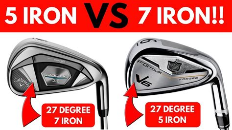 Strong Lofted 7 Iron VS Traditional Lofted 5 Iron - Both 27 Degrees ...