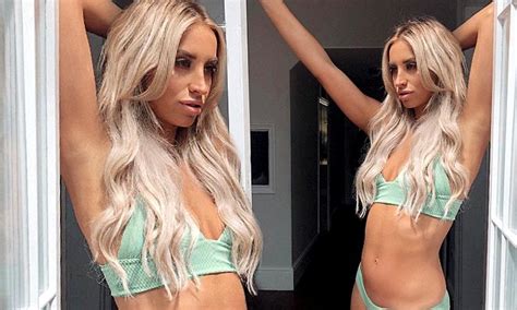 Ferne Mccann Flaunts Her Washboard Stomach In Tiny Mint Green Bikini