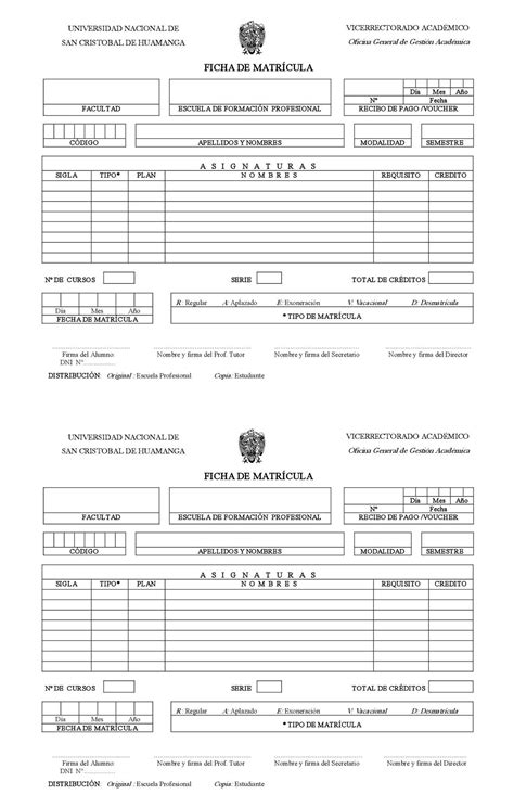 Fichas De Matriculas Escolares - 9