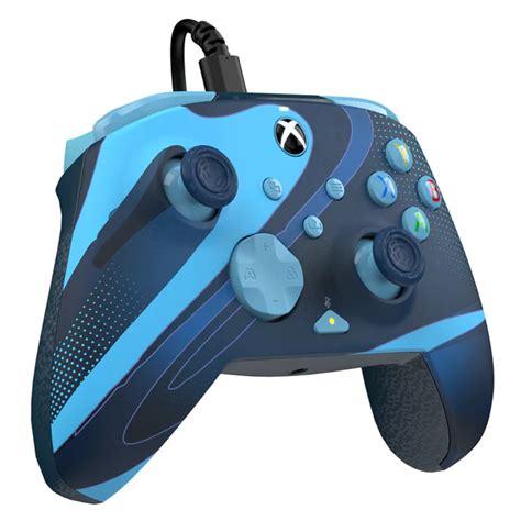 Pdp Rematch Glow Advanced Wired Gaming Controller Blue Tide For Xbox