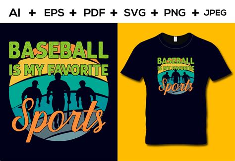 Baseball is My Favorite Sports T-shirt Graphic by aroy00225 · Creative ...