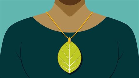 premium vector  nature lover wearing  pendant necklace