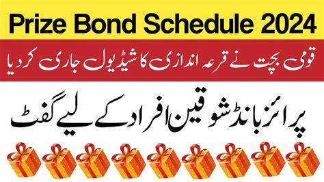 National Saving Prize Bonds Prize Bond Schedule Complete Prize