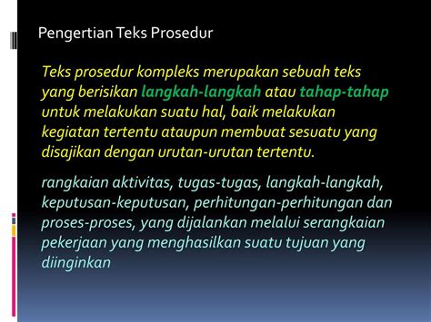 Procedure Text Pengertian Sinau