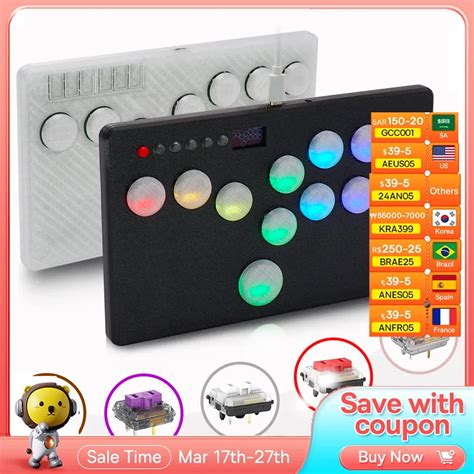 Flatbox Arcade Stick Controller Untuk Pc Pico Mini Gaya Hot Swap Kailh Hitbox Rightstick Untuk