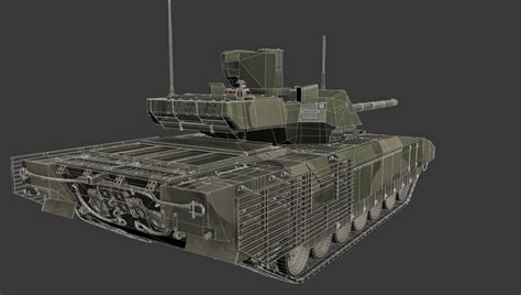 T Armata Russian Mbt Game Ready Model Woodland Pbr K D Model