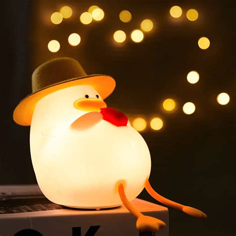 Veilleuse Canard En Silicone Rechargeable Par Usb Lampe Cr Ative Color