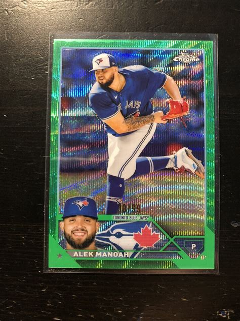 2023 Topps Chrome Green Wave Refractor 24 Alek Manoah 99 For Sale