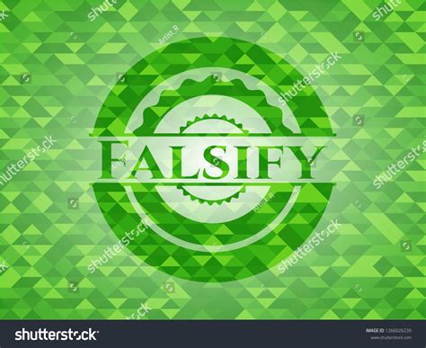 Falsify Realistic Green Mosaic Emblem Royalty Free Stock Vector