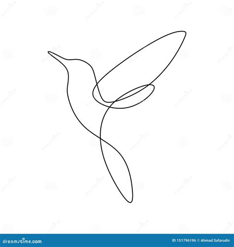 Bird Continuous Line Drawing Vector Illustration Minimalist Design Good