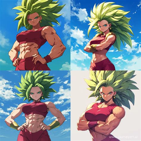 Powerful Super Saiyan 3 Kefla Unleashes Fiery Energy In Dragon Ball