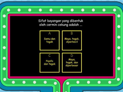 Soal Pilihan Ganda Sifat Sifat Cahaya Gameshow Quiz