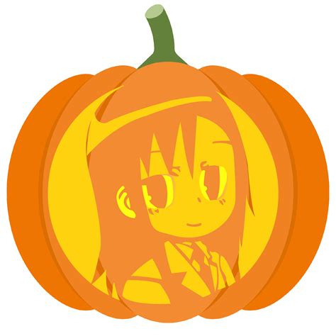 Cute Girl Pumpkin Stencil Free Printable Papercraft Templates