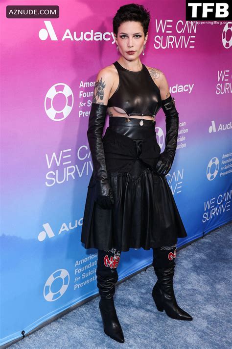Halsey Sexy Seen Braless Showing Off Her Hot Nipples At Audacys Annual We Can Survive Concert In