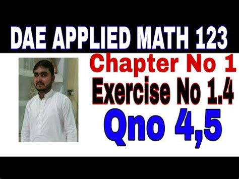 Dae Math St Year Applied Mathematics Chapter No