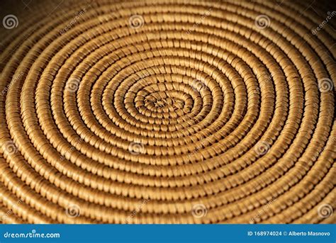 Spiral Woven Straw Texture Background Royalty Free Stock Photo