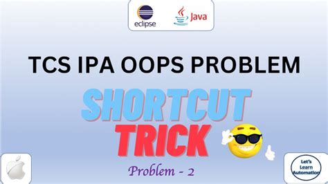 TCS IPA OOPS QUESTION PROBLEM JAVA TCS IPA SHORTCUT TRICK TCS