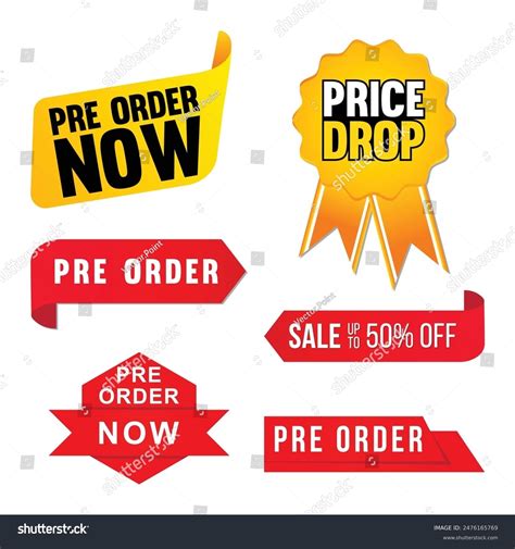 Pre Order Now Price Drop Label Stock Vector (Royalty Free) 2476165769