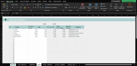 Planilha Compras Supermercado Excel Genial
