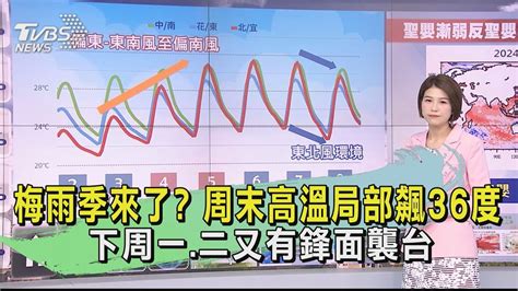 梅雨季來了 周末高溫局部飆36度 下周一二又有鋒面襲台｜早安氣象｜tvbs新聞 20240503 Tvbsnews01 Youtube