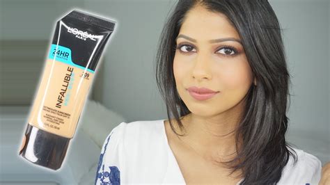 L Oreal Infallible Pro Glow Foundation Demo Review Youtube