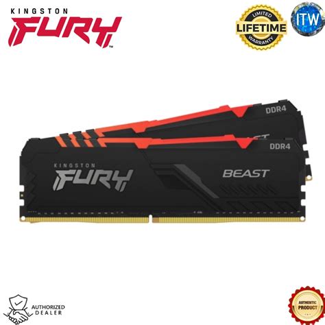 Kingston Fury Beast Rgb Pc Ram Kit Ddr Gb X Gb Mhz Pin