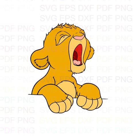 Simba Baby The Lion King Svg Dxf Eps Pdf Png Cricut Etsy