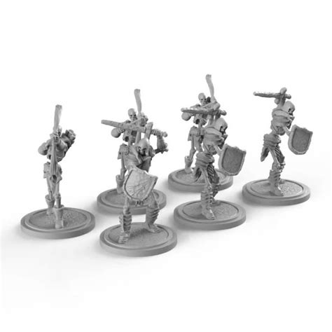 28mm Fantasy Rpg Skeleton Miniatures Miniature Figurines Dnd