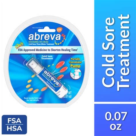 Abreva Docosanol Cold Sore Treatment Pump, 0.07 oz - QFC