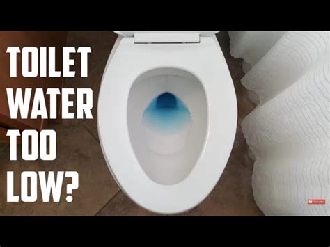 Toilet Bowl Water Level Low