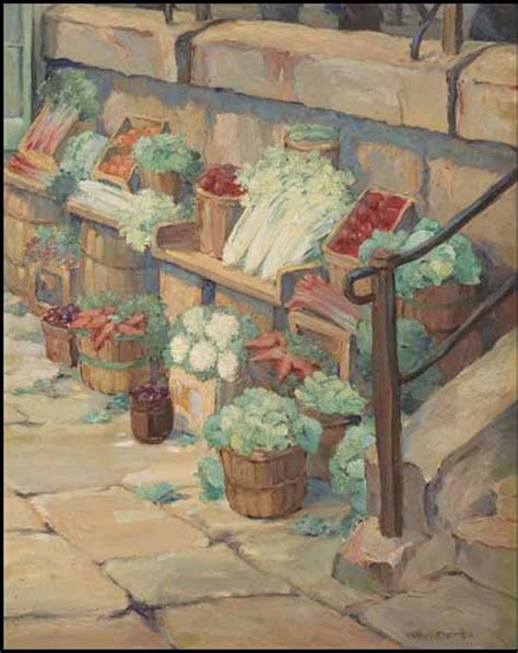 A Fruit And Vegetable Stall Bonsecours Market Montreal Oil Painting