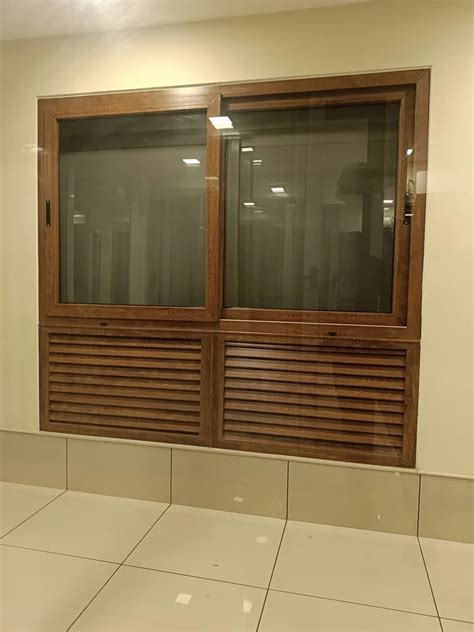 Toughened Glass Brown Upvc Sliding Window At Rs Sq Ft In Pottore