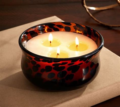 Tortoiseshell Scented Candle Pot | Pottery Barn