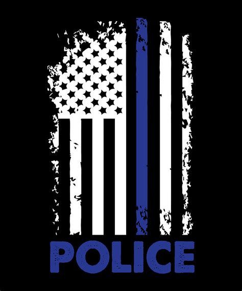 Police Flag Digital Art by Thrive Clothing - Fine Art America