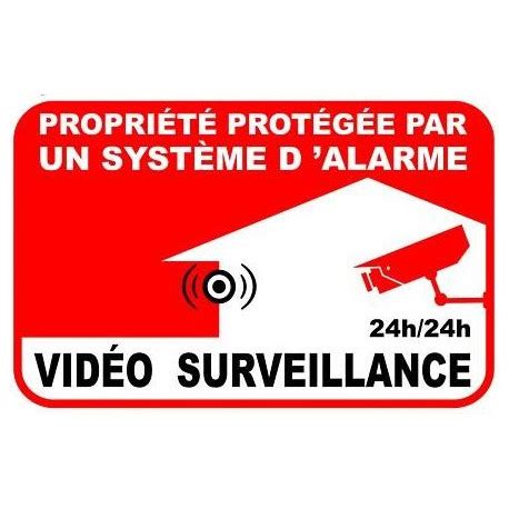 Sticker Propriété sous vidéo surveillance Sticker A moi Etiquette