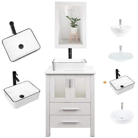 Toolkiss In W X In D X In H Sinks Bath Vanity In White