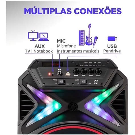 Caixa De Som Amplificada Thunder Mondial Cm Bivolt W Em Promo O