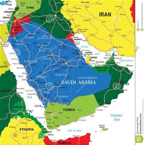 Mapa De Ar Bia Saudita Ilustra O Do Vetor Ilustra O De Silhueta